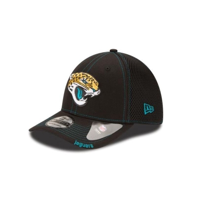 Jacksonville Jaguars Gorra | New Era NFL Neo 39thirty Stretch Fit Cap Mexico - Negros